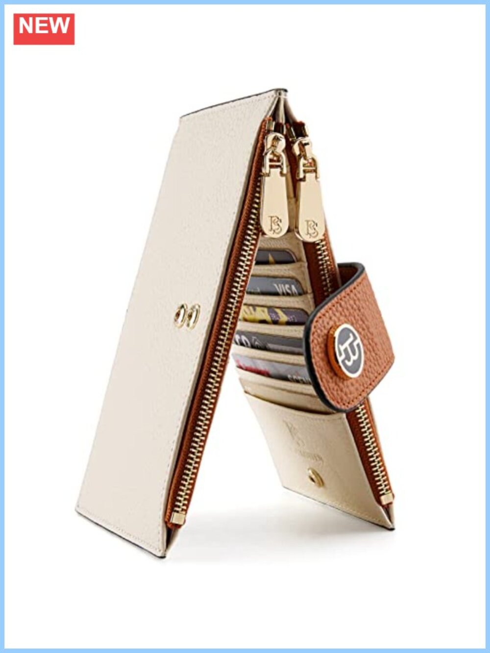 Leather RFID Blocking Large Wallet Bifold Card Holder Organizer
